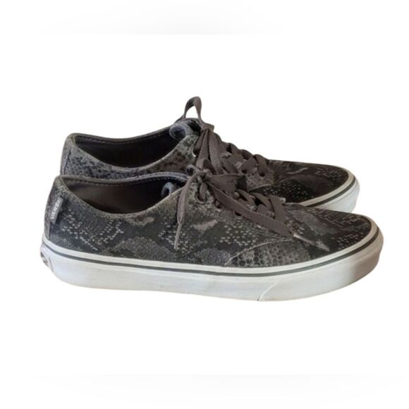 Van's Women's Off The Wall Snakeskin Print Lace Up Gray Sneakers Shoes S… - Picture 6 of 9